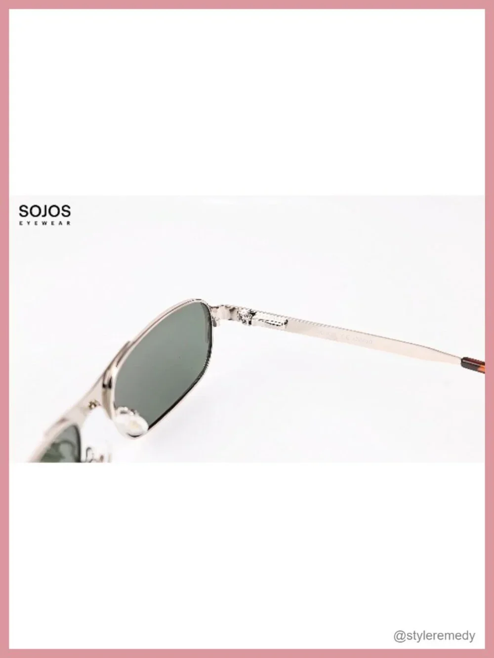 Retro Rectangle Polarized Sunglasses with Metal Frame